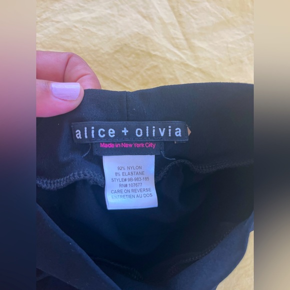 ALICE & Olivia Black Footless Tights / Leggings - Picture 2 of 3